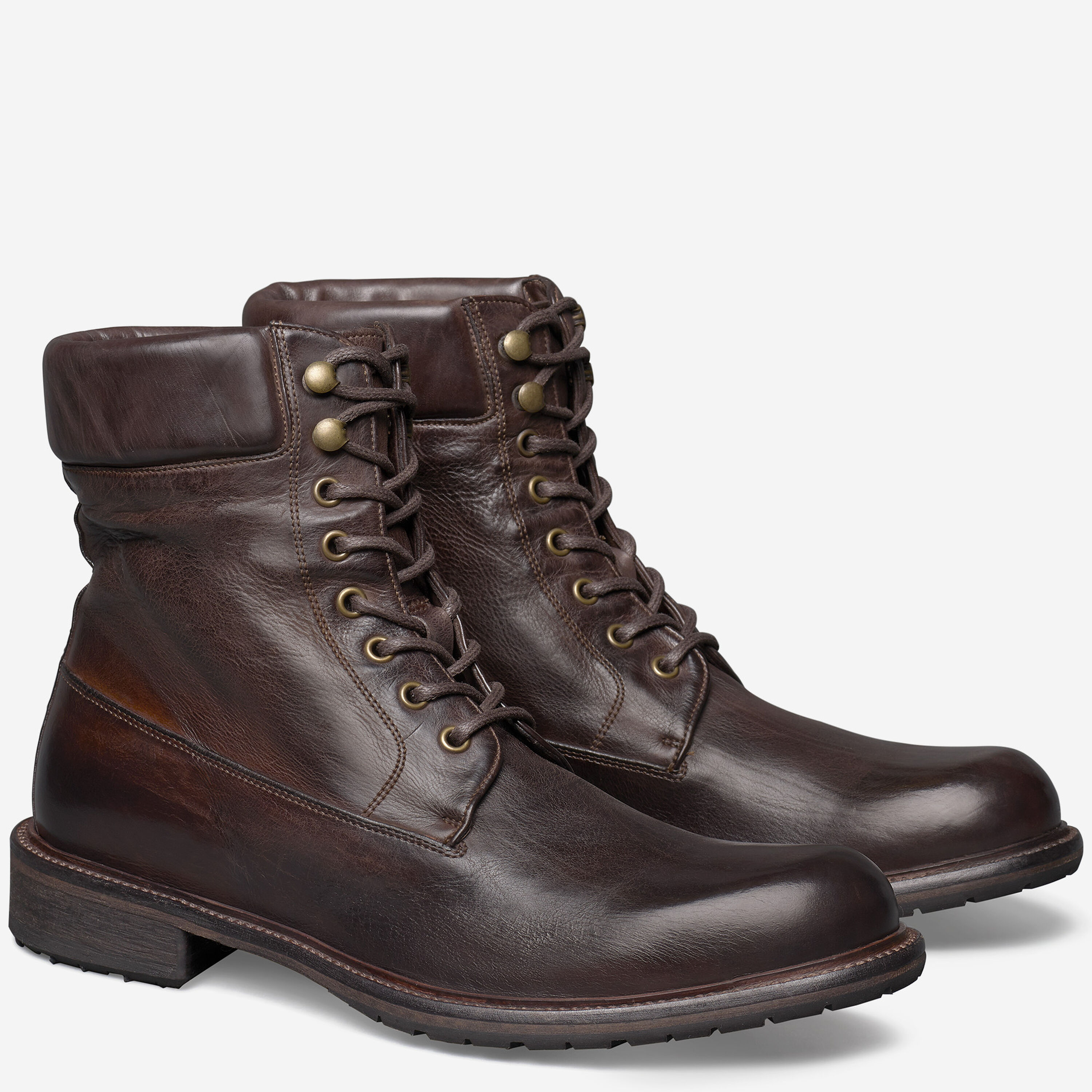 J&M 1850 Johnston & Murphy Brown Ankle Boots Shoes Mens Shearling Fur Wool 8.5 M Johnston & Murphy J&M Est 1850 Collection Brown Oxford  main image 2