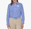 Women's Long Sleeve Popover Gingham Woven Shirt image number null