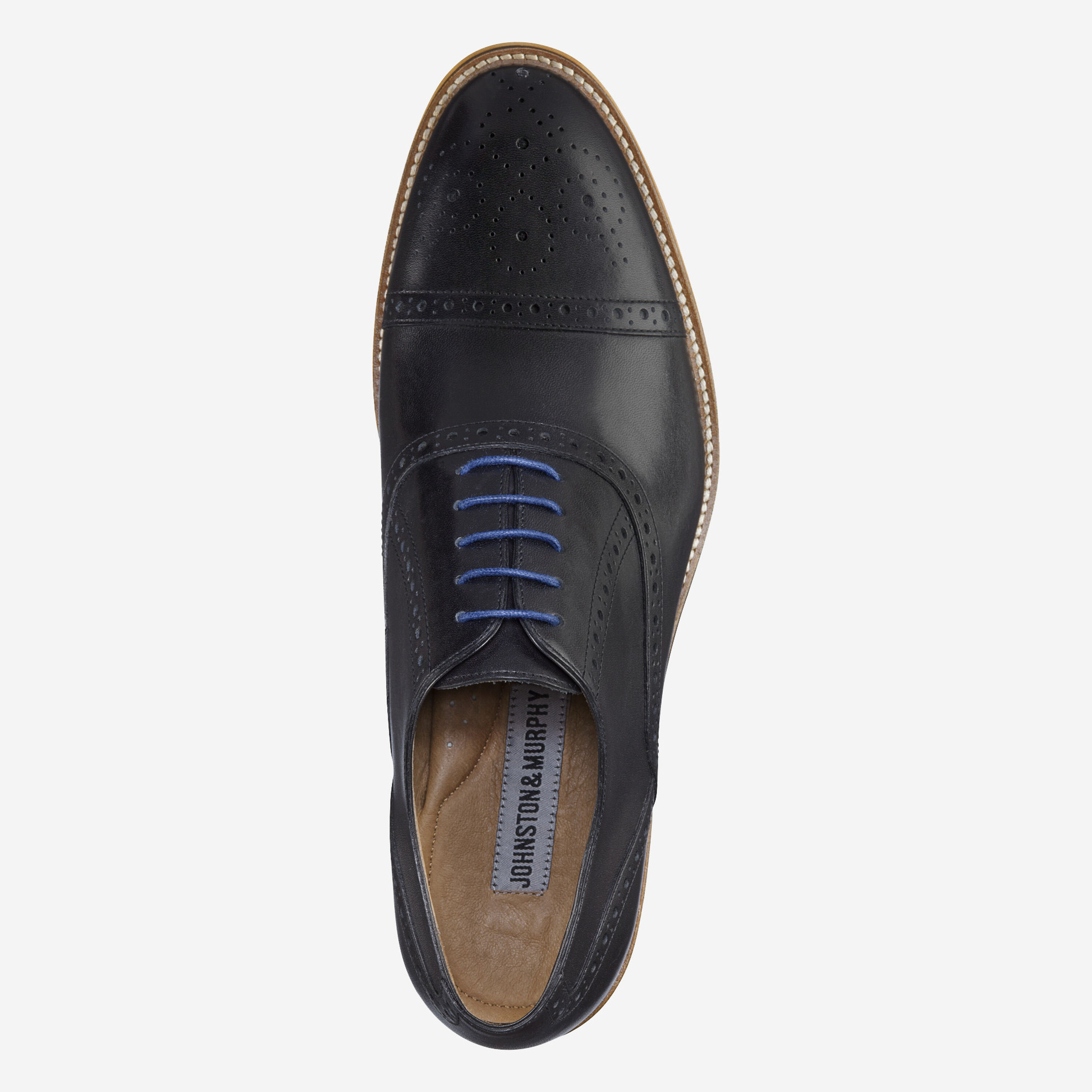 Johnston & Murphy Black Men\'s Conard Cap-Toe Oxford 11 W Johnston & Murphy Conard Cap Toe Shoes - Mens Large Sizes  main image 4