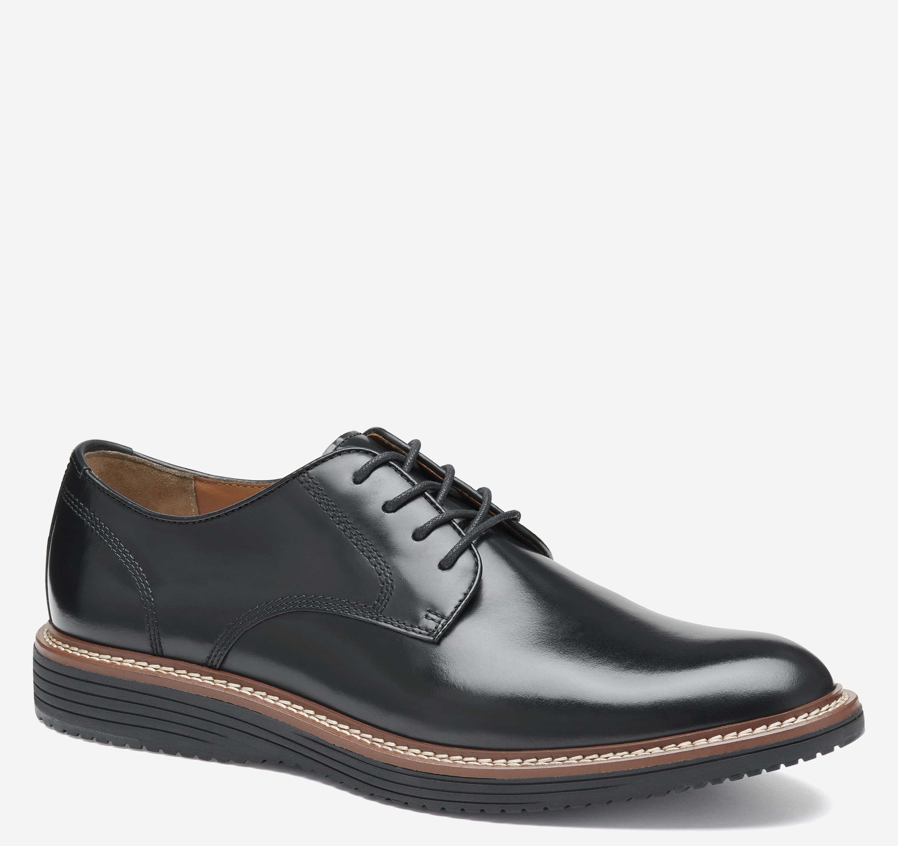 Johnston & Murphy Upton Plain Toe Men's Black Full Grain 020-07951 13 Medium Johnston & Murphy Upton Plain Toe Men's Black Full Grain 020-07951 13 Medium