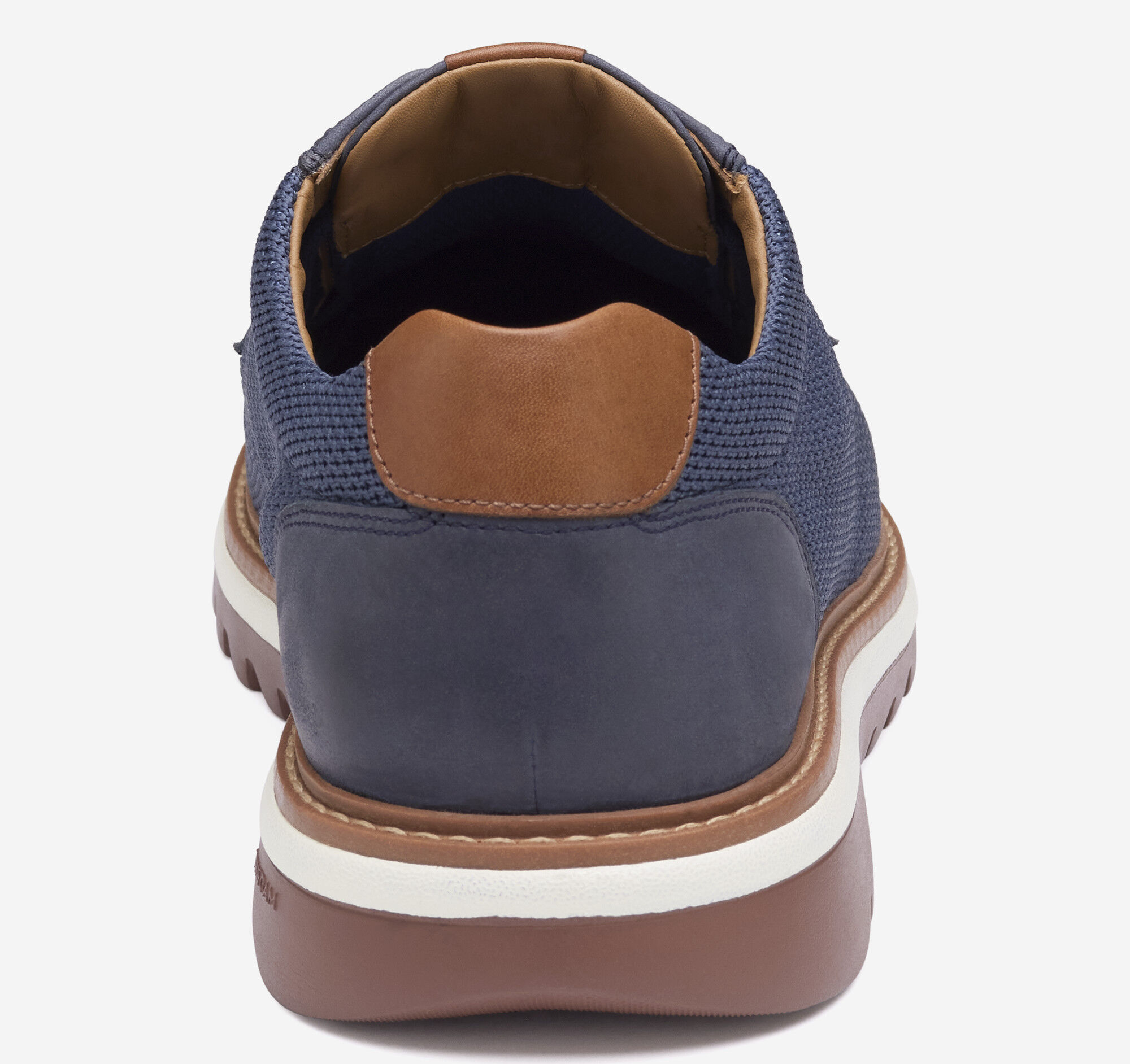 Men's Braydon Knit Plain Toe in Navy Knit | Johnston & Murphy