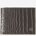 Croc-Embossed Leather Billfold Wallet image number null
