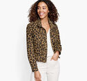 Animal-Print Denim Jacket image number null