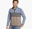 Reversible Colorblock Channel-Quilted Quarter-Zip image number null