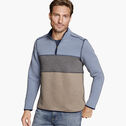 Reversible Colorblock Channel-Quilted Quarter-Zip image number null