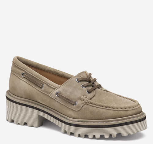 Emmalynn Boat Shoe - Taupe Suede