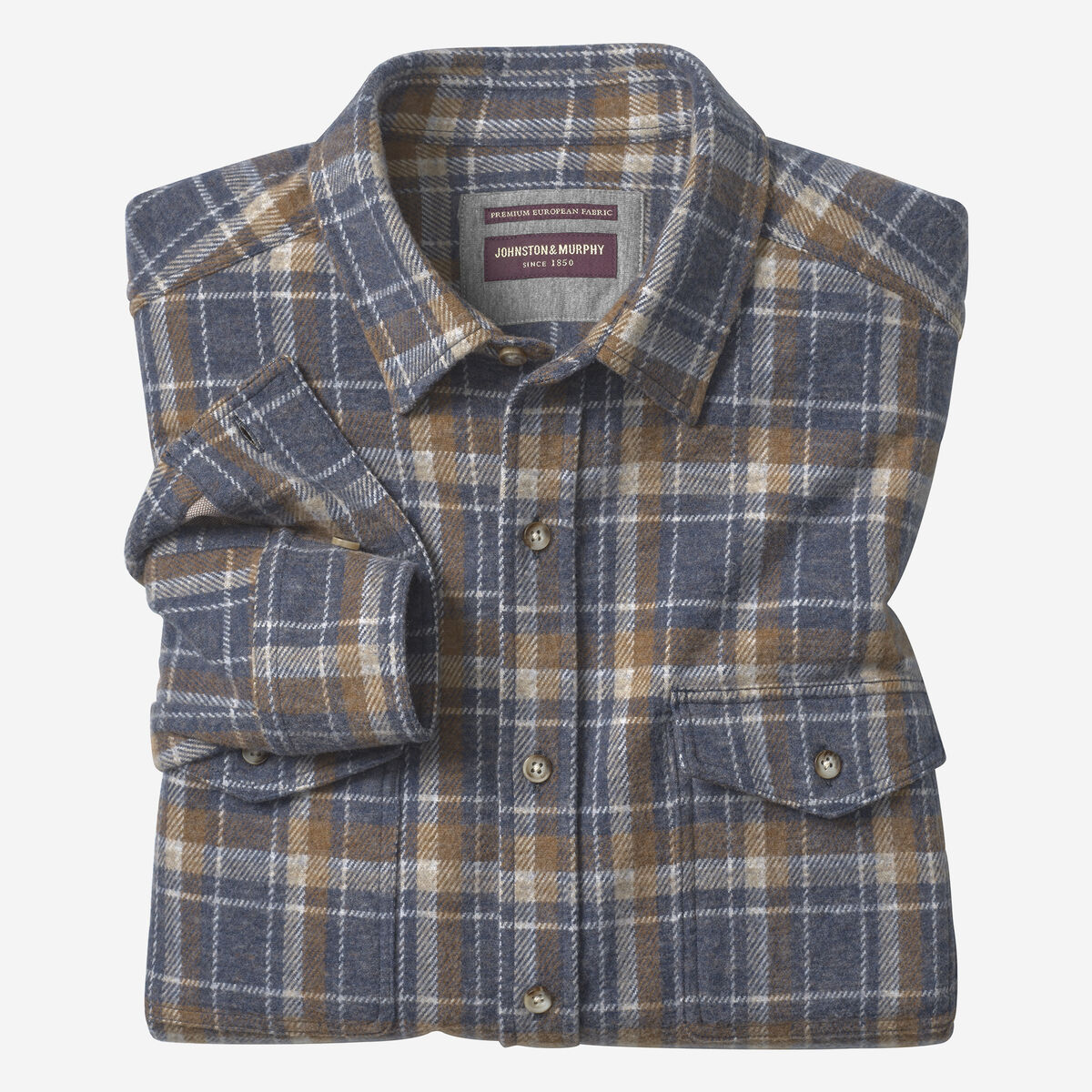 Brushed Button-Front Knit Shirt image number null