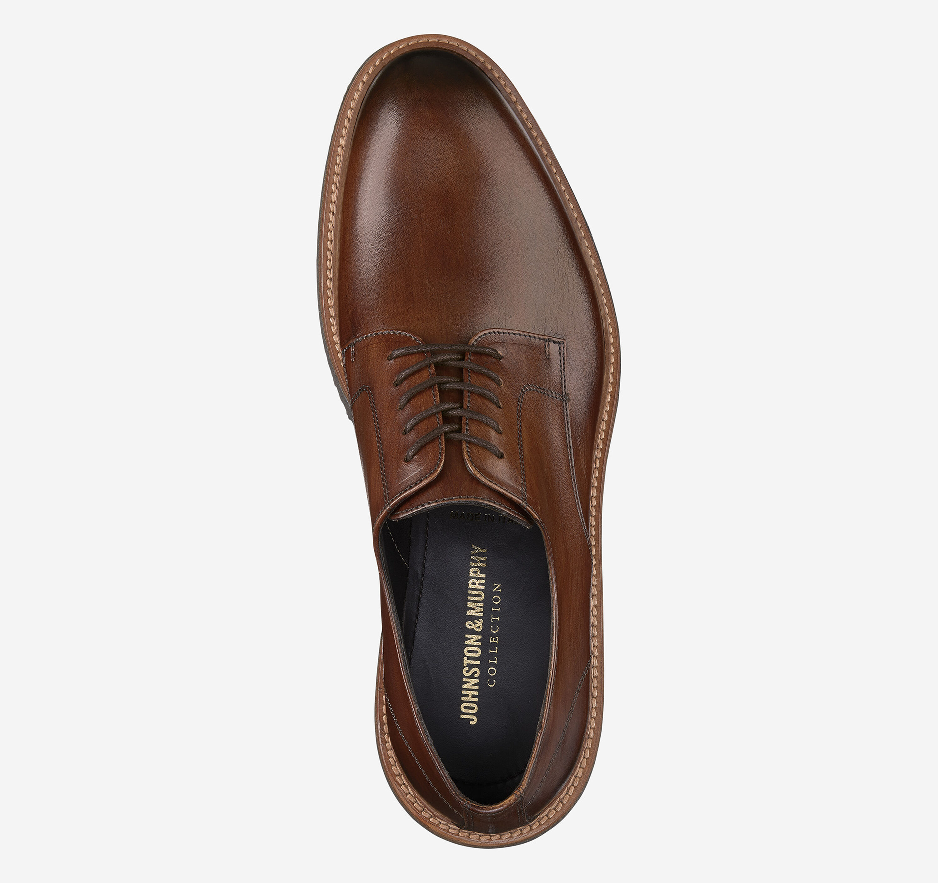 New‎ $145 Men\'s Johnston & Murphy Brown Stratford Plain Toe Derby Shoes Size 9 M Men main image 3