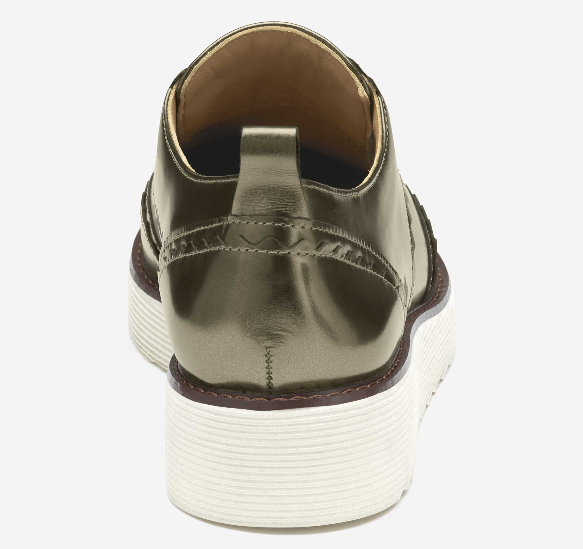 Women's Mitzi Scalloped Wingtip in Bronze Metallic Italian