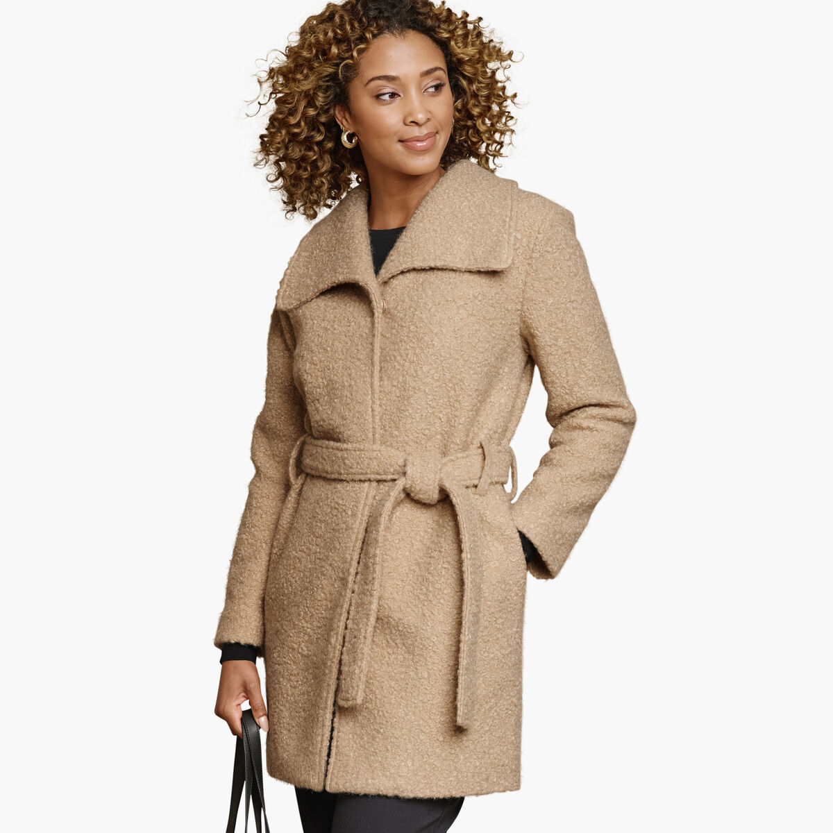 Wrap Teddy Coat image number null