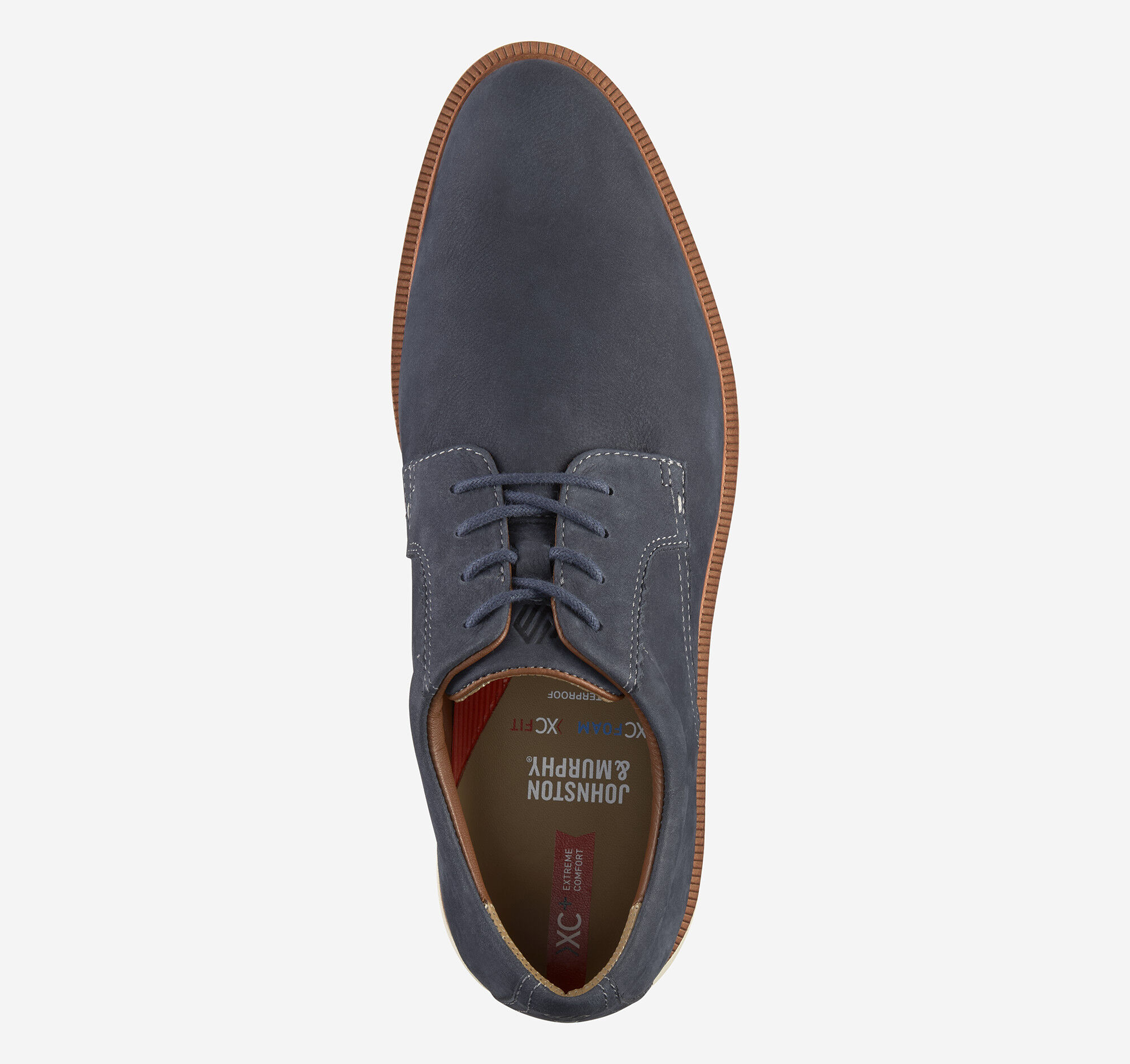 Men's XC+™ Parker Plain Toe in Navy Waterproof Nubuck | Johnston
