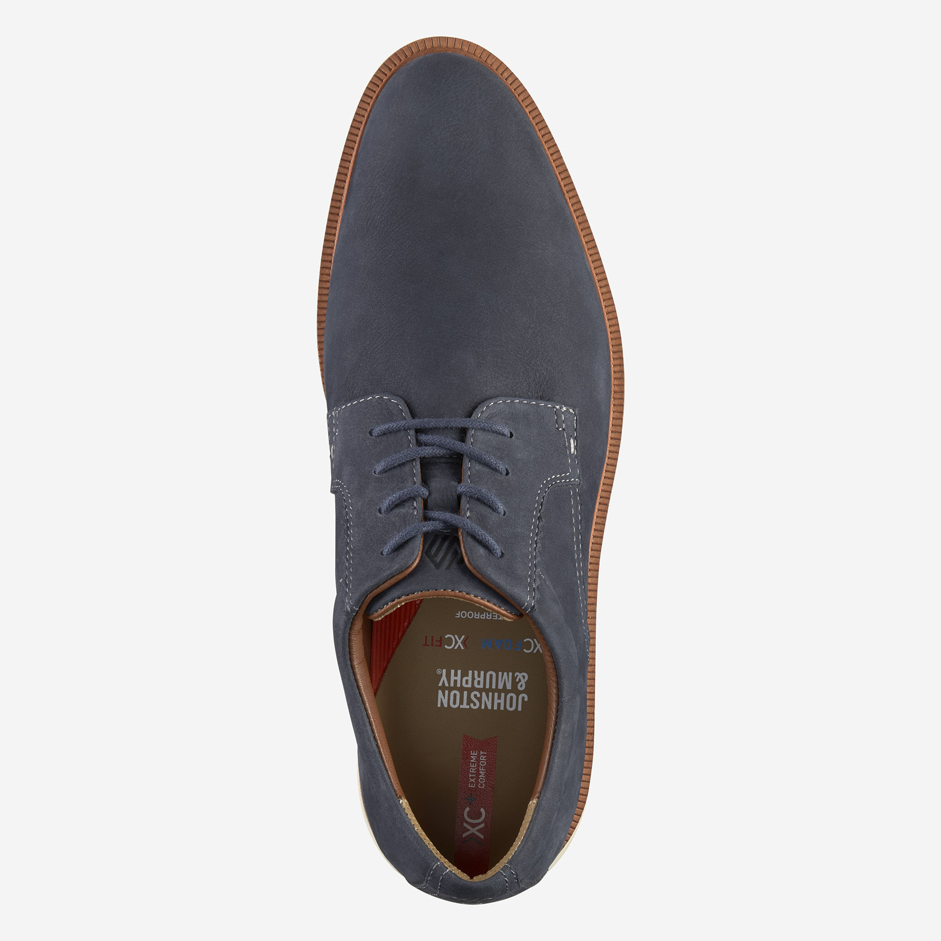 Johnston & Murphy Collection Navy Suede Derby Shoes Men main image 3