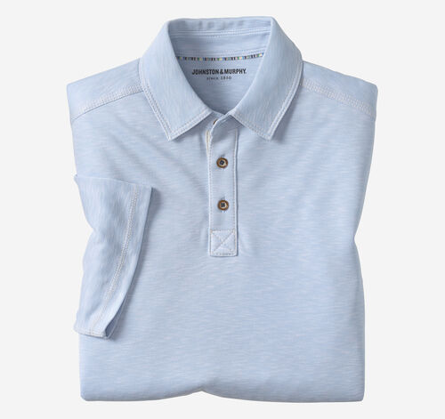 Vintage Slub Polo - Sky Blue