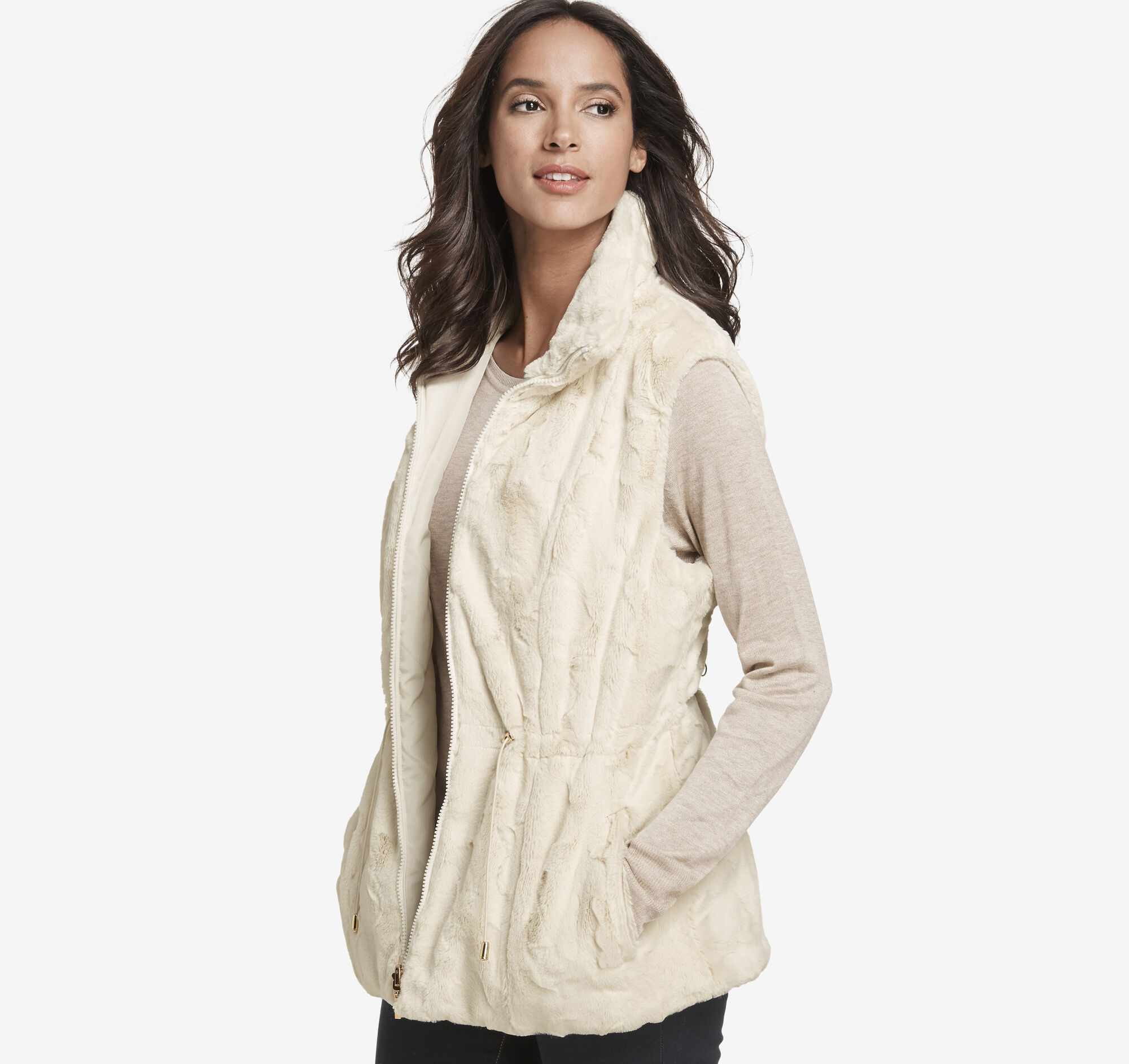 Reversible FauxFur Vest Johnston & Murphy