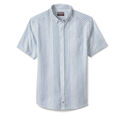 Cotton-Linen Short-Sleeve Print Shirt image number null