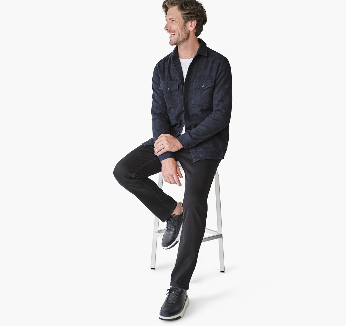 Textured Shirt Jacket image number null