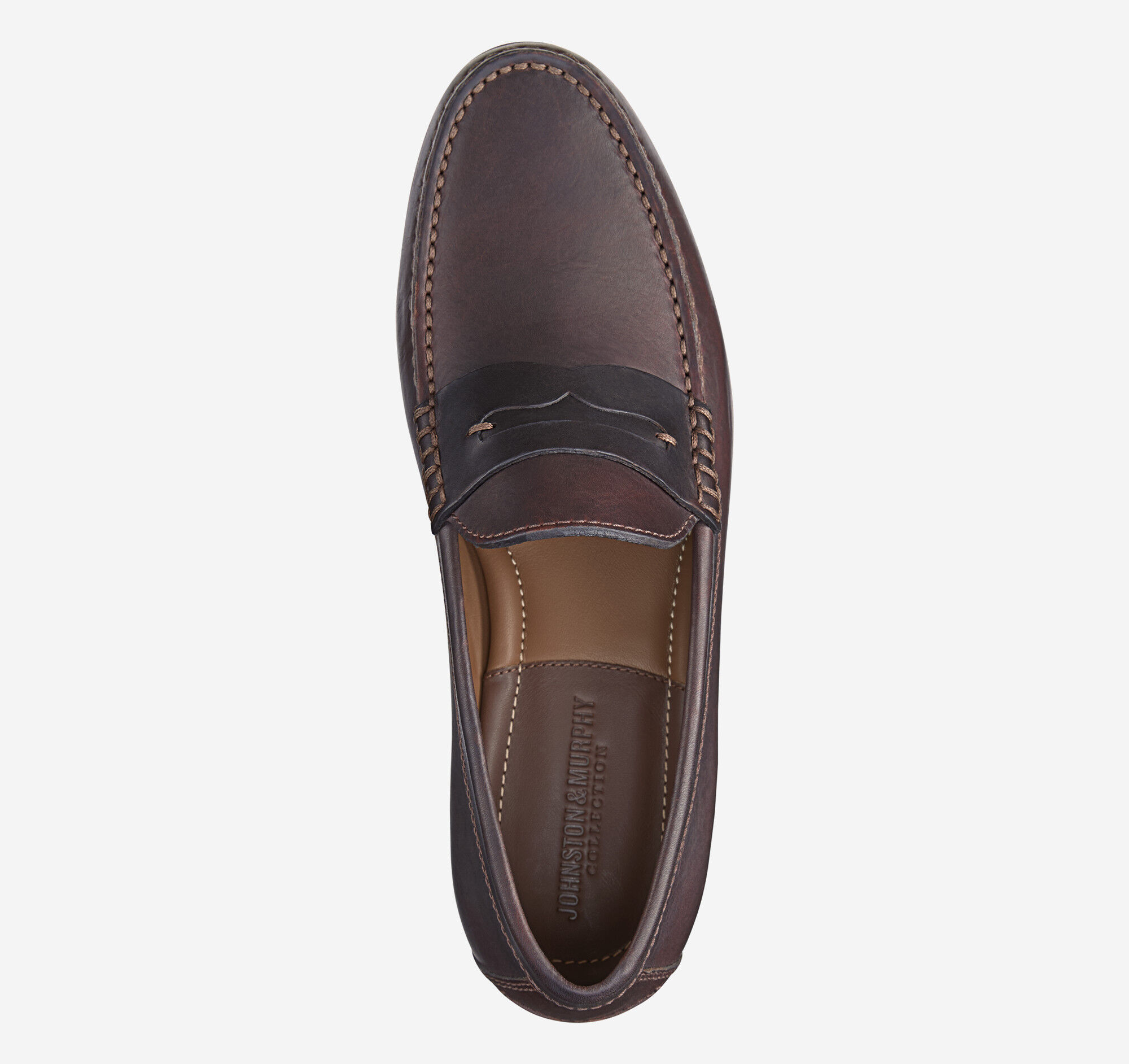 Men's Baldwin Penny Loafer in Dark Brown English Full Grain