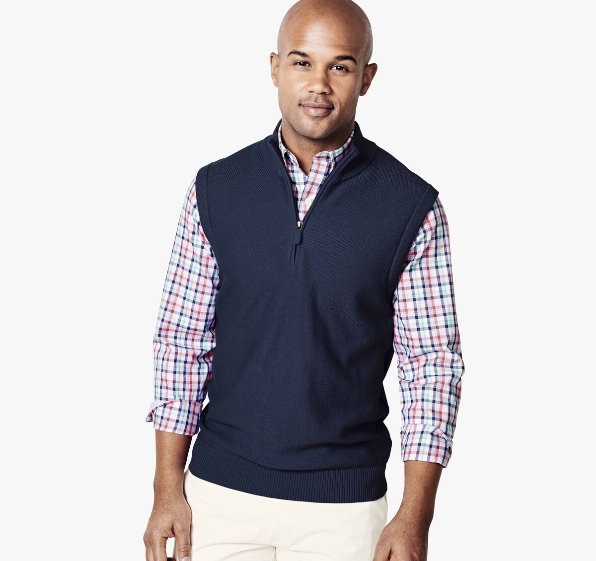 Quarter-Zip Sweater Vest image number null