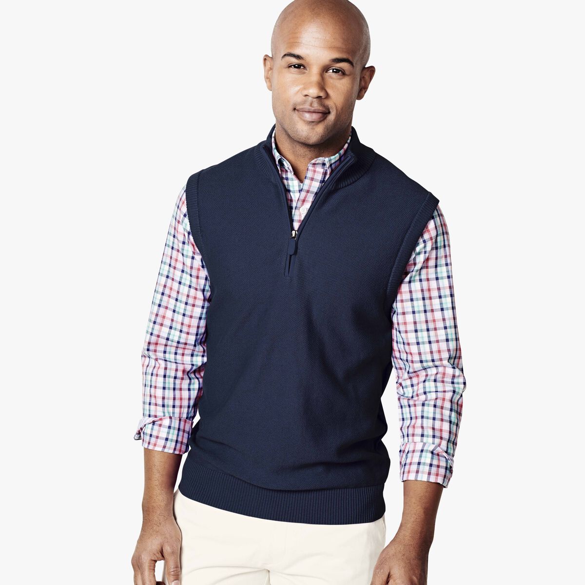 Quarter-Zip Sweater Vest image number null