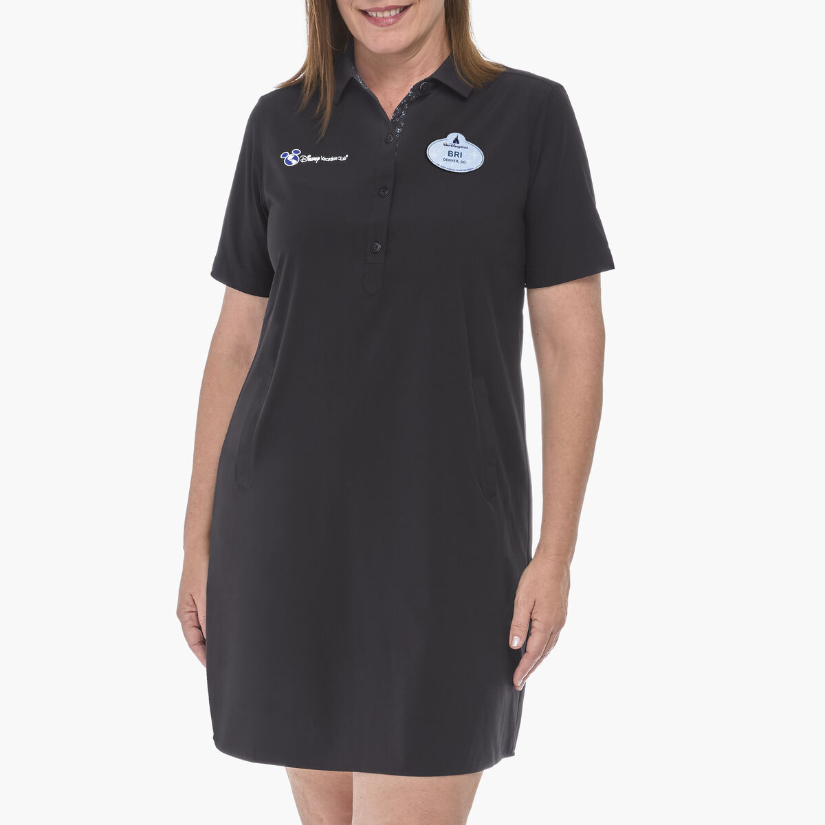 Women's Short Sleeve Popover Solid Dress image number null