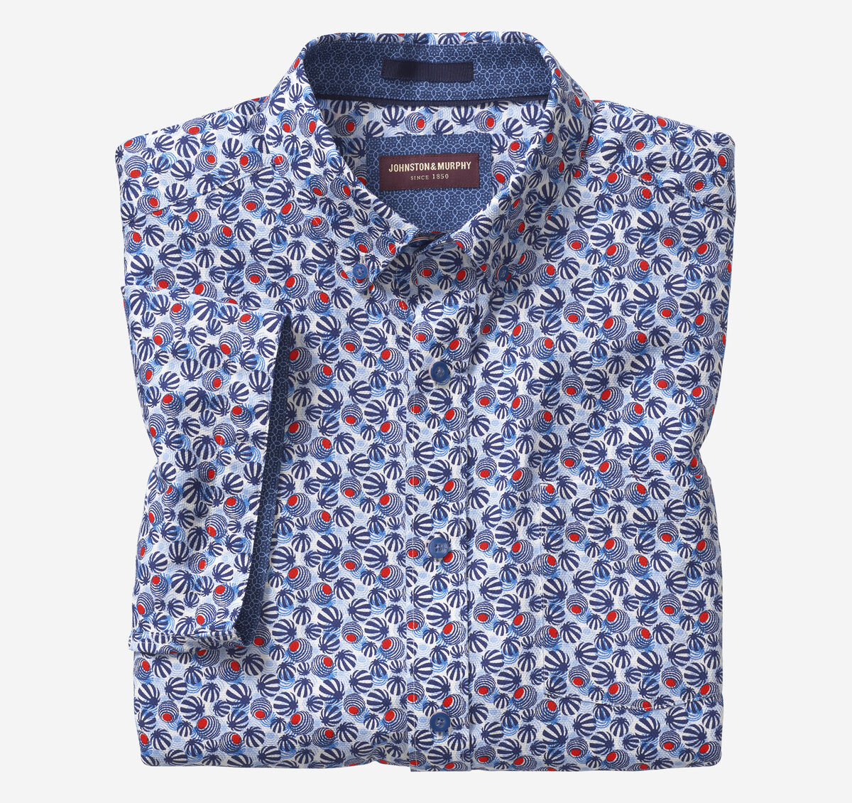 Textured Cotton Short-Sleeve Shirt image number null