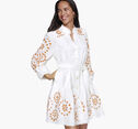 Game Day Button-Front Eyelet Dress image number null