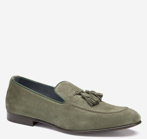 Taylor Tassel Loafer - Sage Italian Suede
