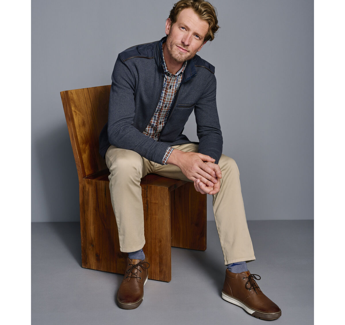 Melange Knit Full-Zip image number null