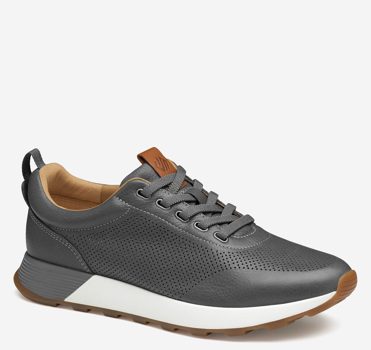Men s Kinnon Perfed Jogger In Gray Full Grain Johnston Murphy men-s-kinnon-perfed-jogger-in-gray-full-grain-johnston-murphy