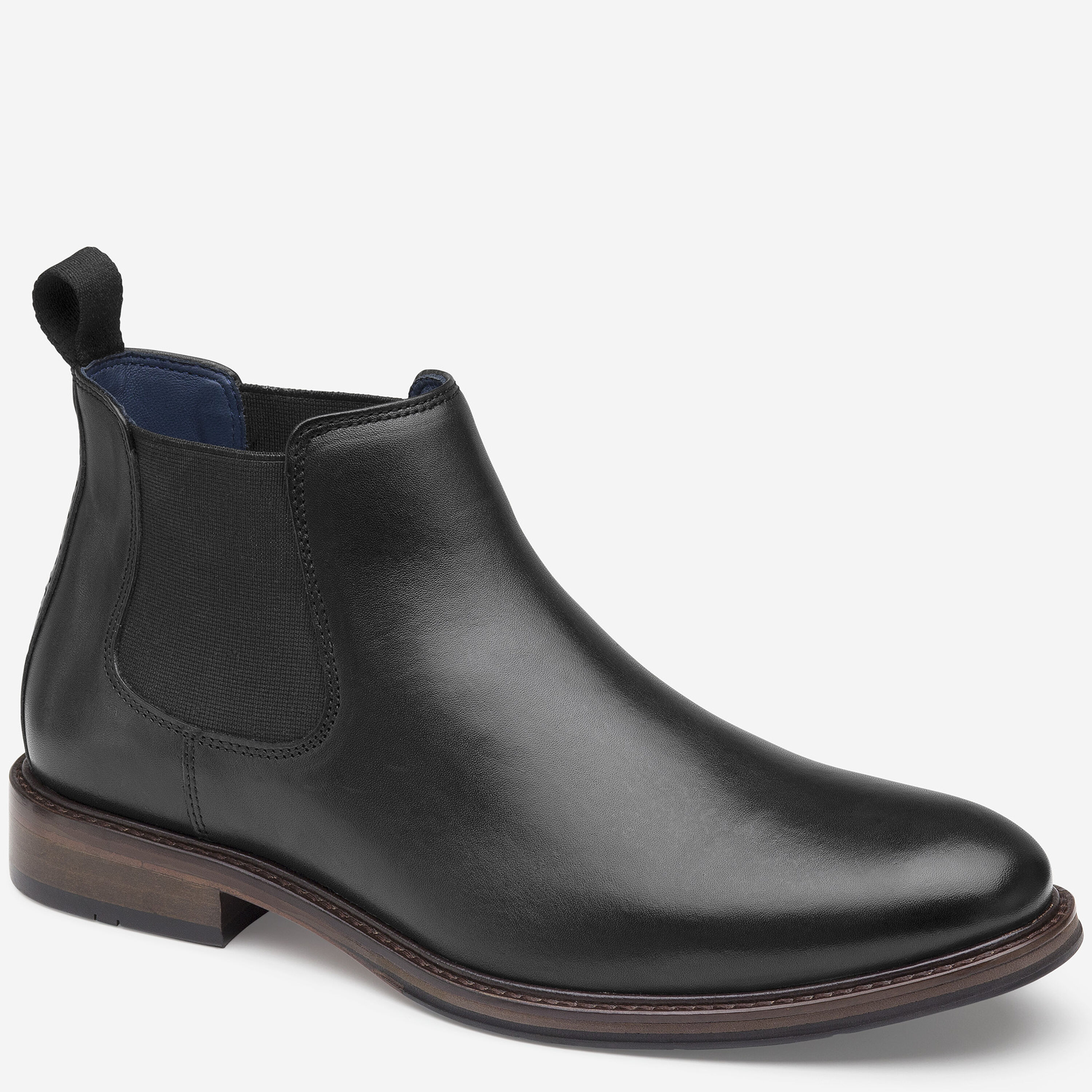 NEW JOHNSTON & MURPHY men\'s lewis chelsea boot in black full grain Johnston & Murphy Men main image 2