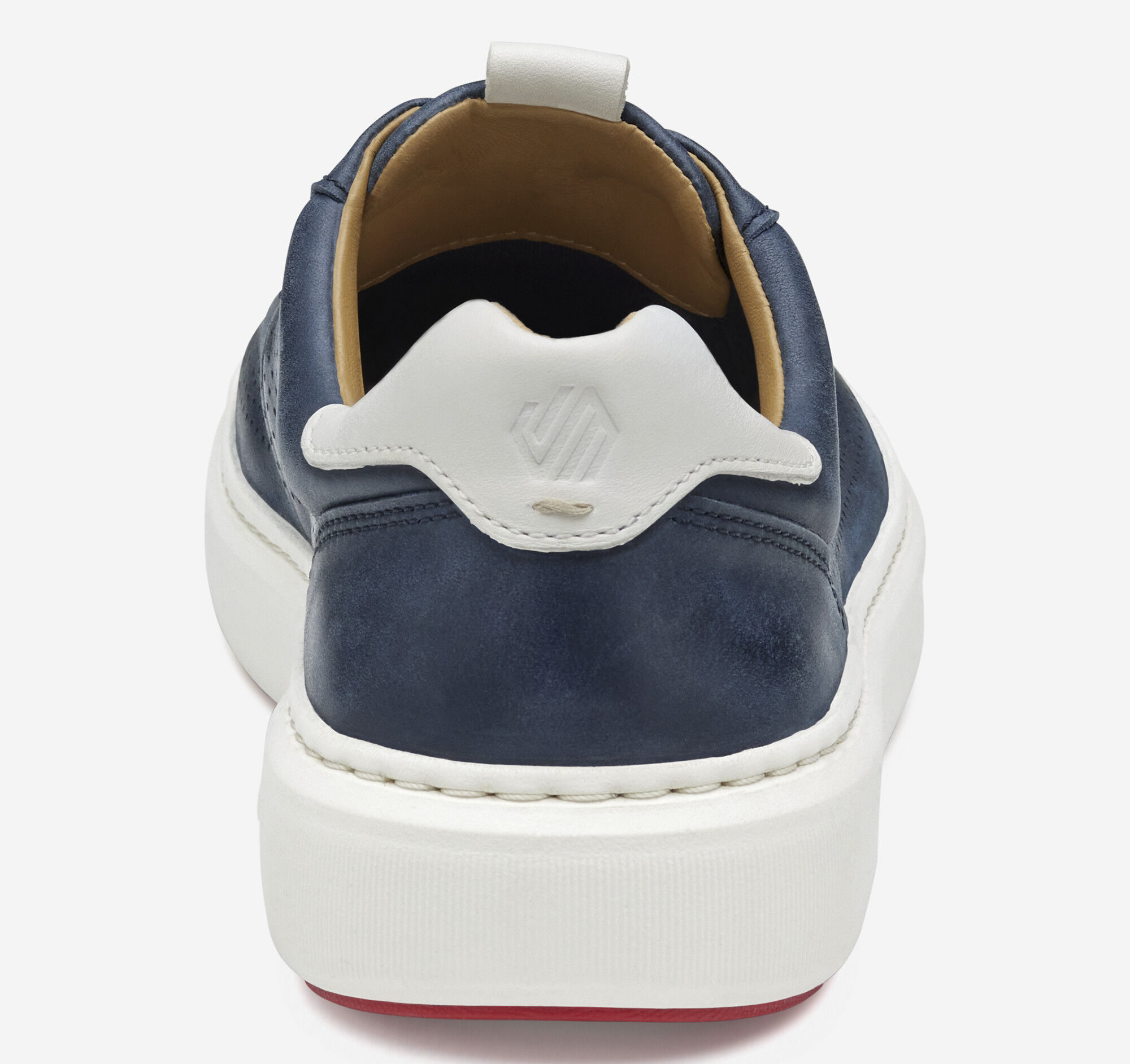 Men's Anders Perfed U-Throat in Navy Full Grain | Johnston & Murphy