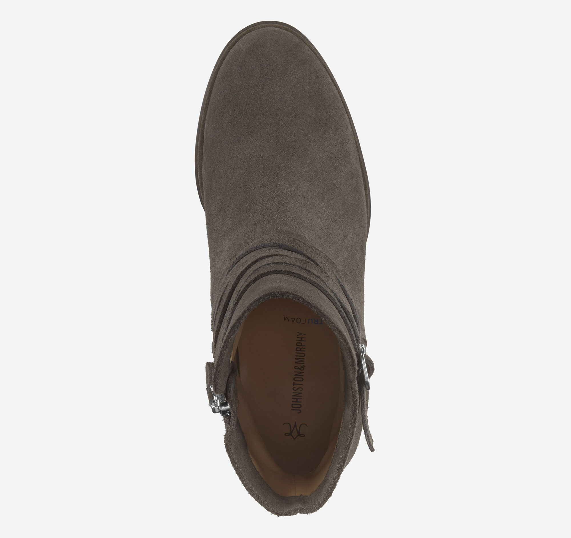 (取寄) ジョンストン&マーフィー レディース エイミー ベルテッド ブーティ Johnston & Murphy women Amy Belted Bootie Dark Grey Women's Amy Belted Bootie in Dark Gray Suede | Johnston & Murphy