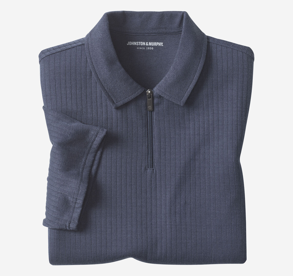 Finn Ribbed Zip Polo image number null
