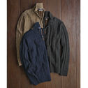 Quarter-Zip Cable Sweater image number null