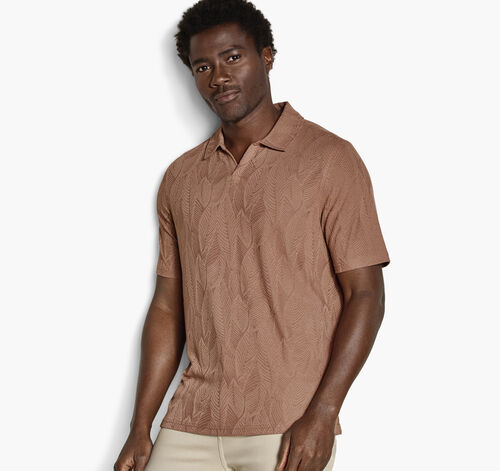 Sedona V-Neck Polo - Clay Frond