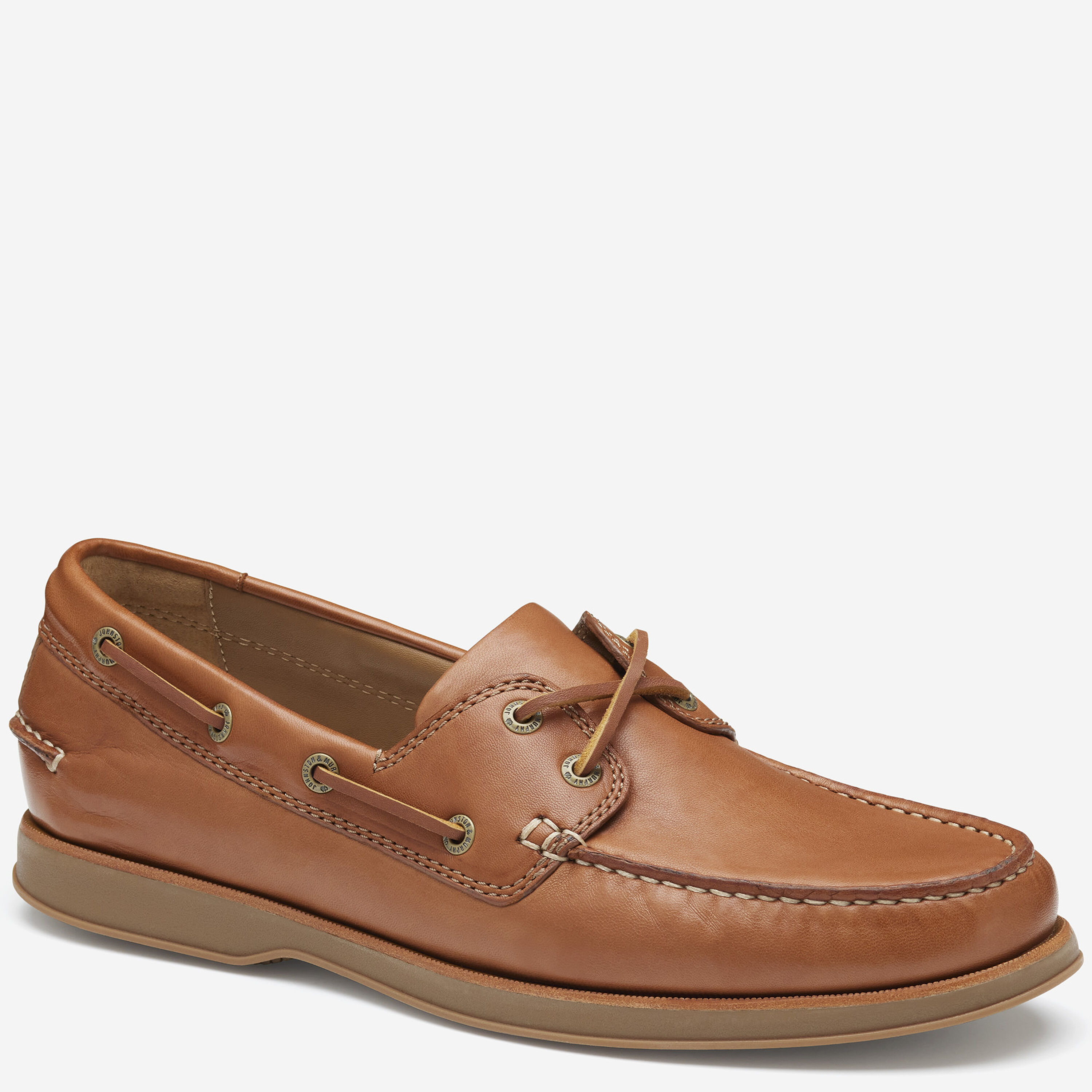 Johnston & Murphy Mens 8.5 Lace Up Boat Moc Toe Lug Sole Shoes Preppy Casual Johnston & Murphy Bartlett Moc-Toe Lace-Up - FREE Shipping  main image 3