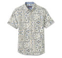 Linen-Blend Short-Sleeve Print Shirt image number null