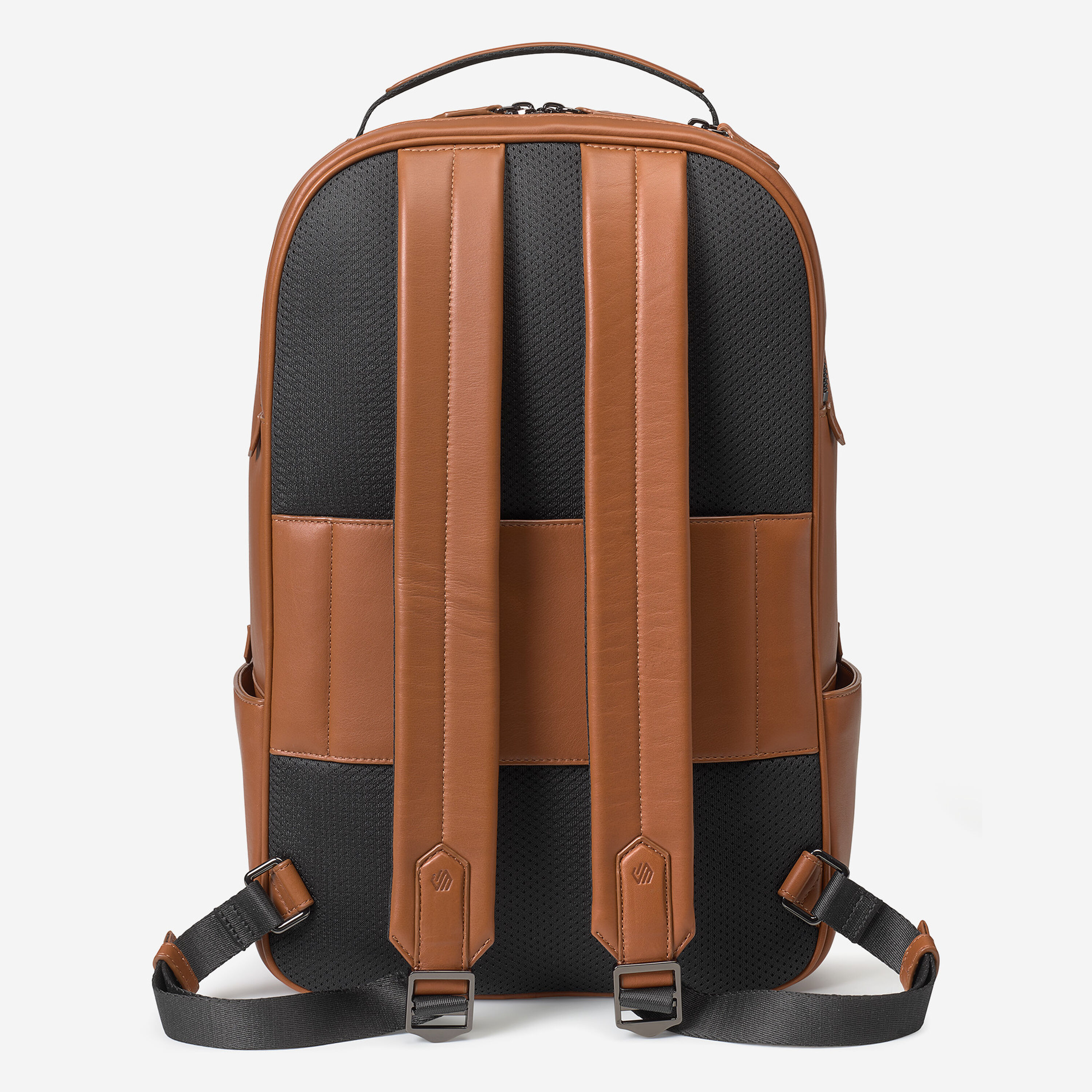 Richmond Textured Synthetic Leather Backpack - NWT Richmond Multipocket Backpack in Atomic Orange – ORI London main image 3