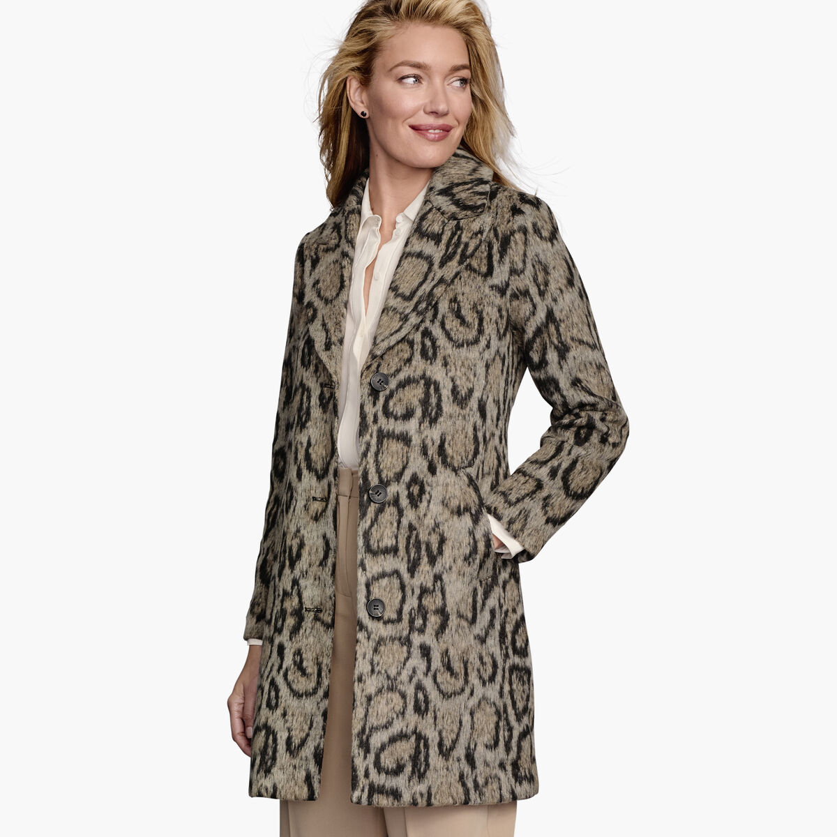 Leopard-Print Coat image number null
