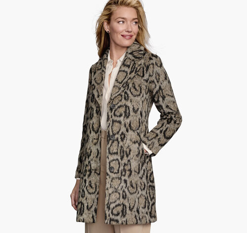 Leopard-Print Coat - Tan Leopard