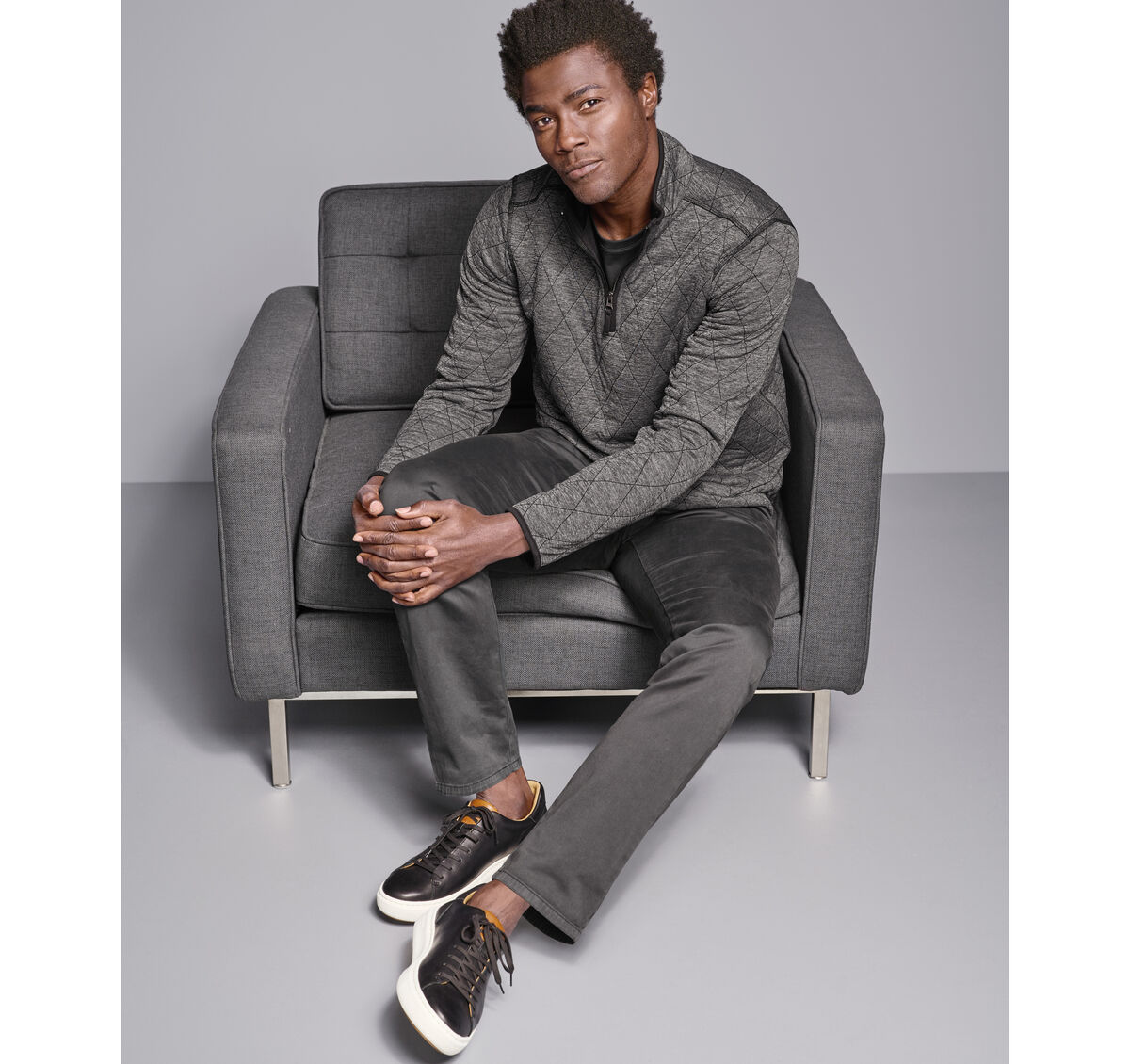 Diamond Quilt Quarter-Zip image number null