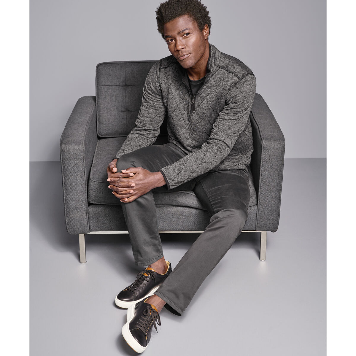 Diamond Quilt Quarter-Zip image number null