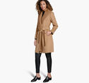 Wool-Blend Coat with Removable Knit Collar image number null