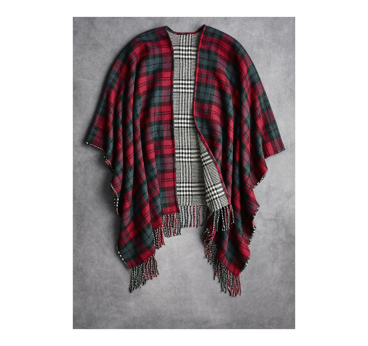 Plaid Ruana image number null