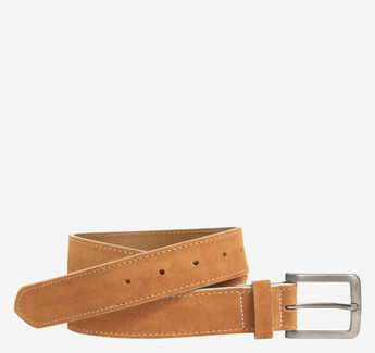 Game Day White-Edge Suede Belt