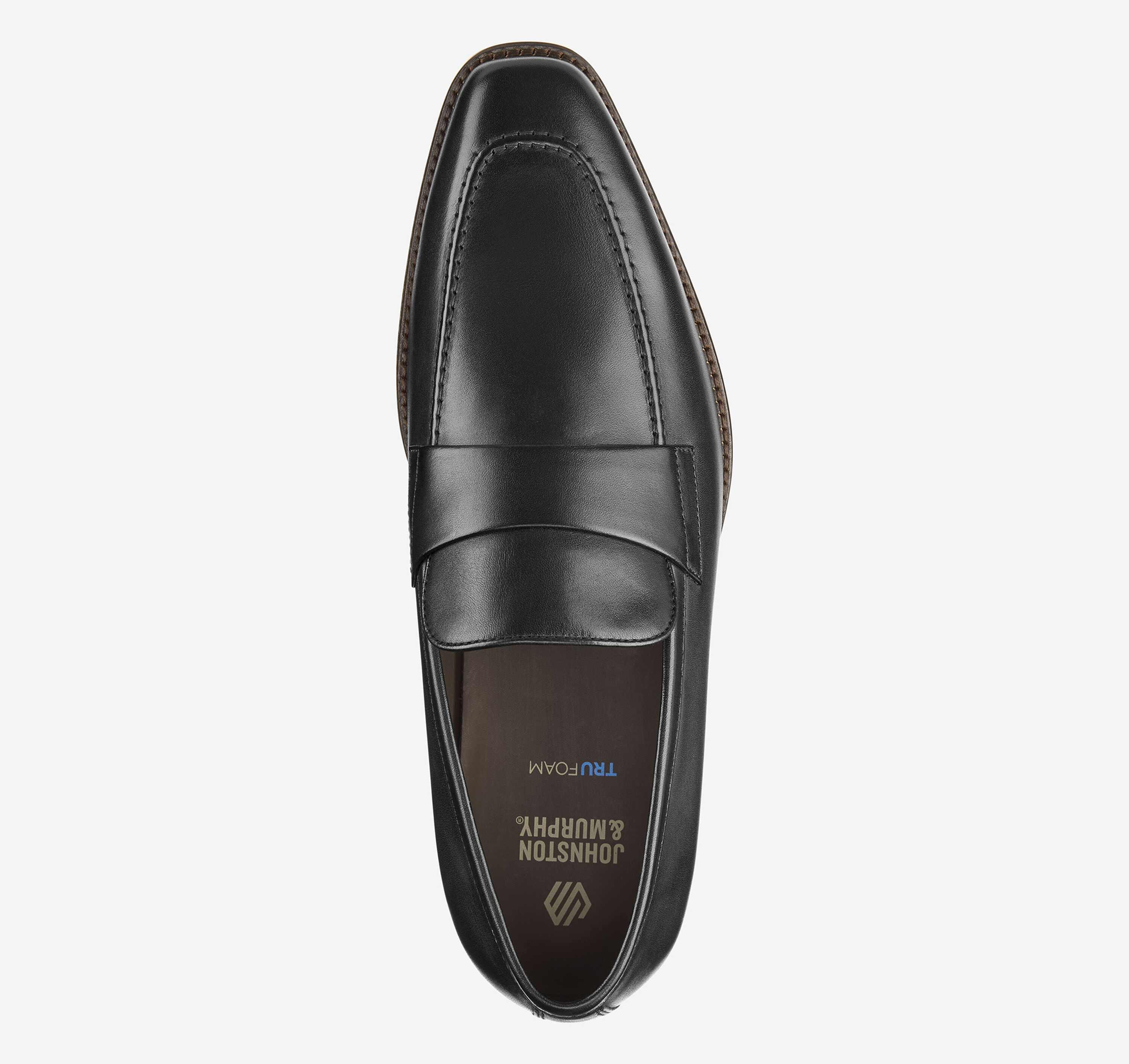 Johnston & Murphy Black Pebbled Leather Penny Loafers Men main image 3