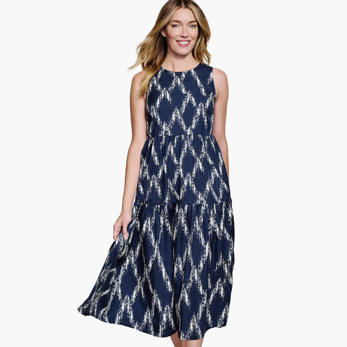 Ikat-Print Maxi Dress image number null