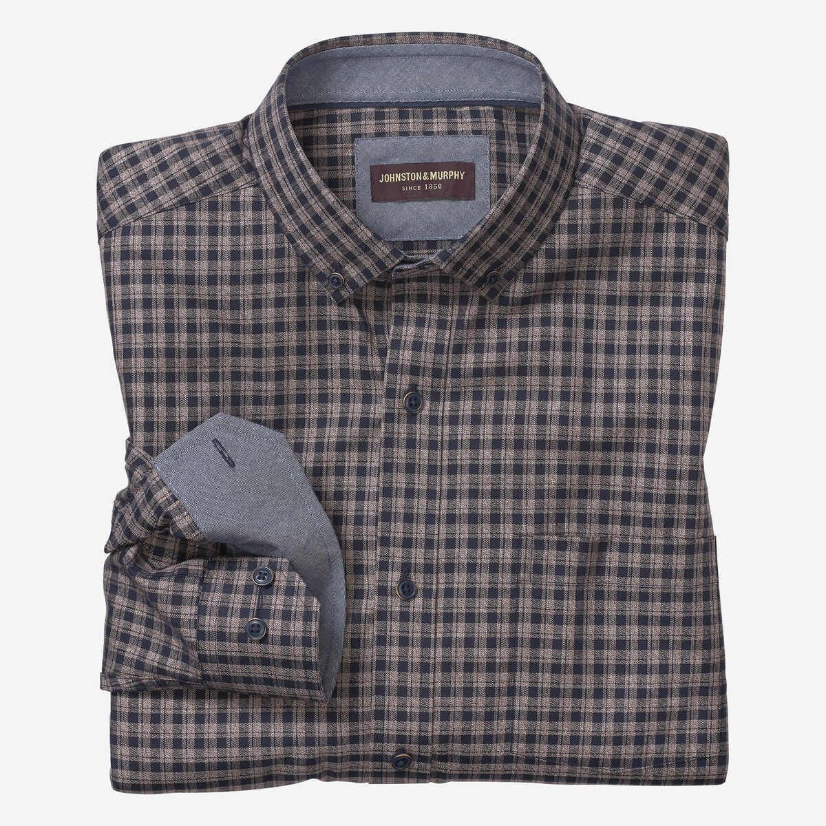 Button-Collar Premium Cotton Shirt image number null