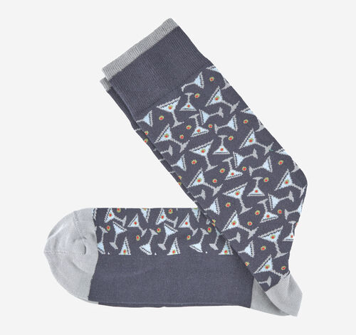 Novelty Socks - Navy Martini
