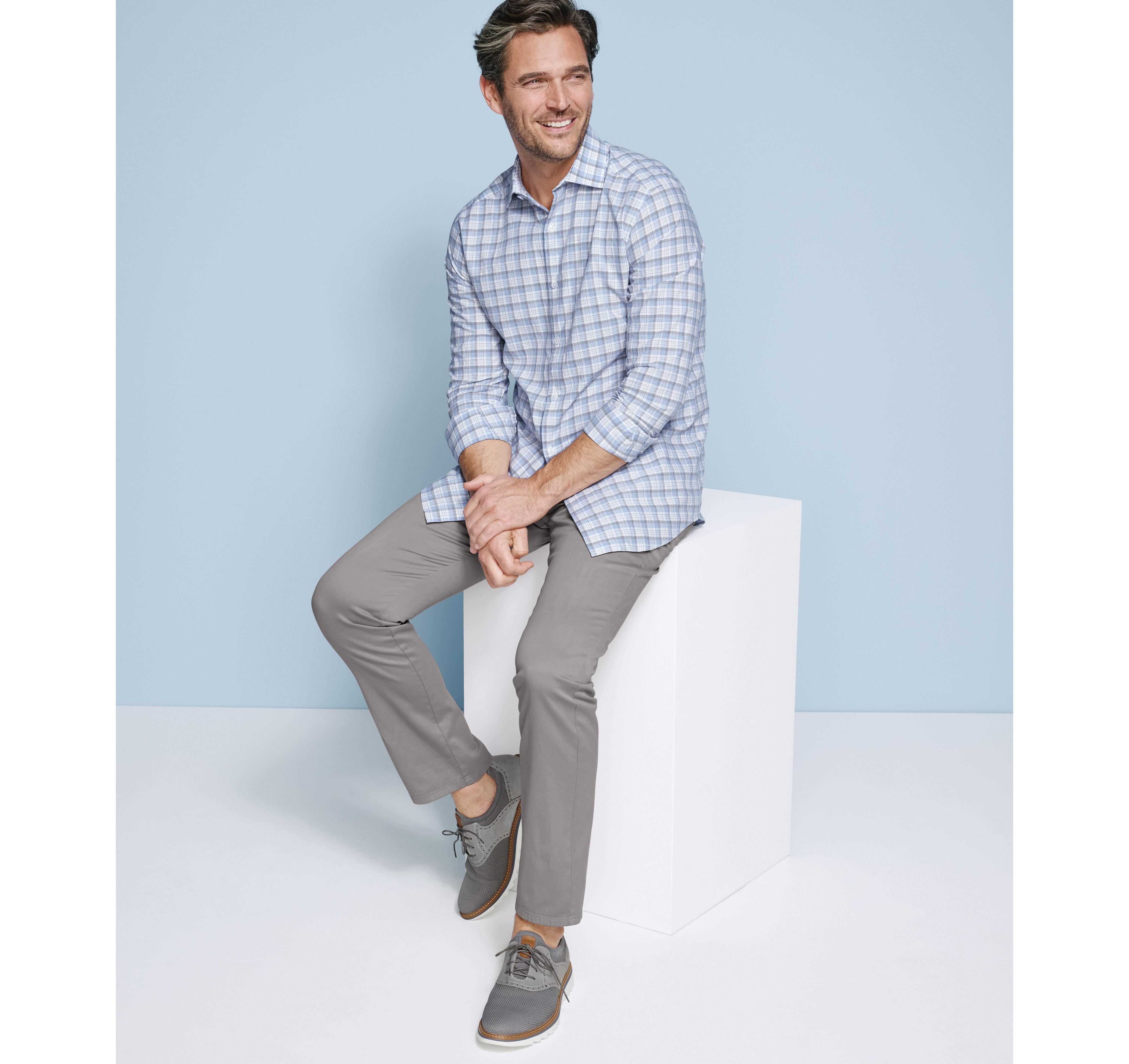 Linen-Blend Dress Shirt